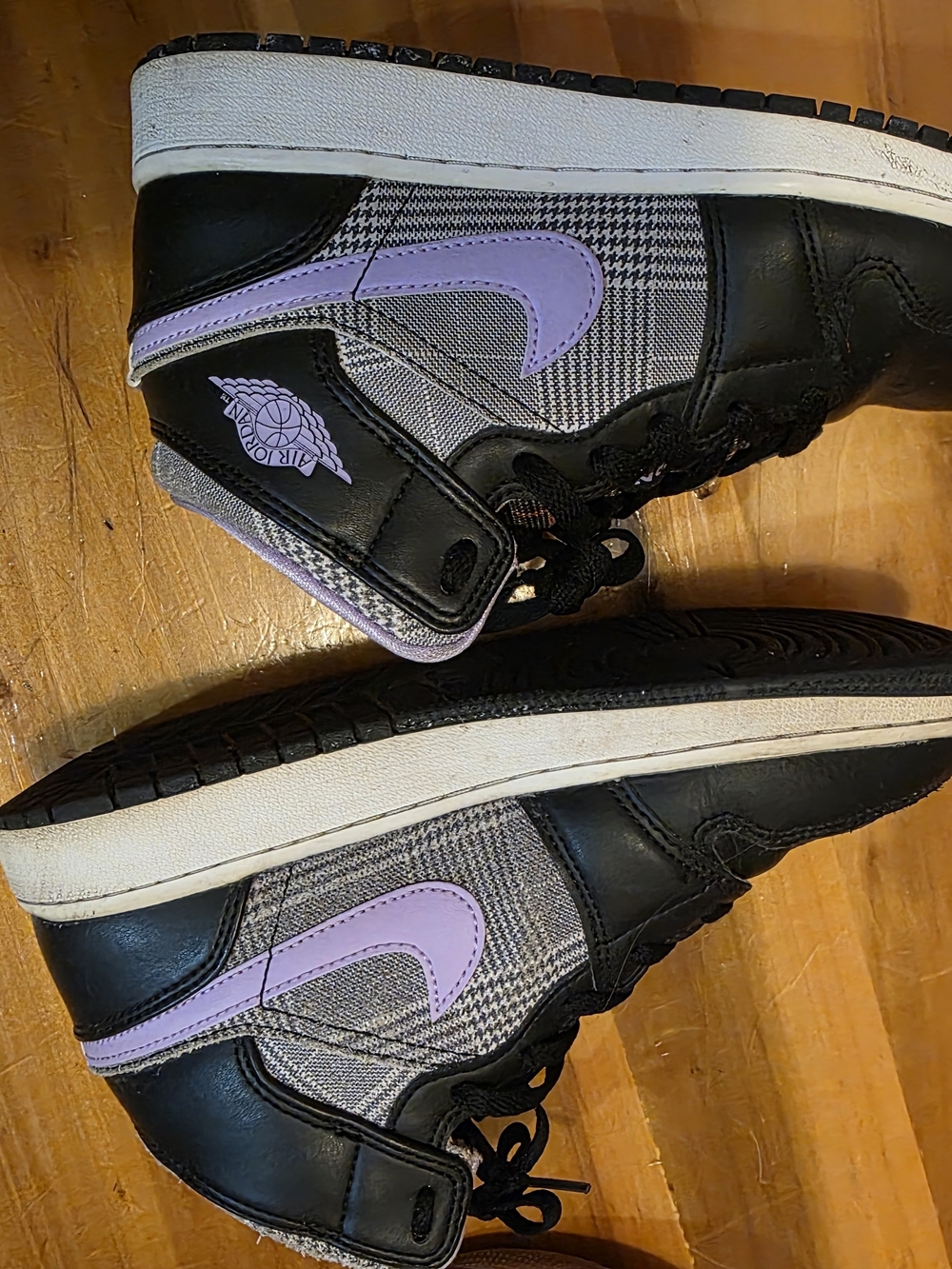 Nike Air Jordan 1 Low Black & Lavender Houndstooth